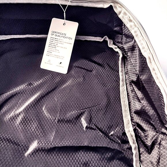 Compression Packing Cube Set of 2 ~ Travel Organizers ~ Expandable ~ Bl/Wh ~ NEW - Picture 10 of 12